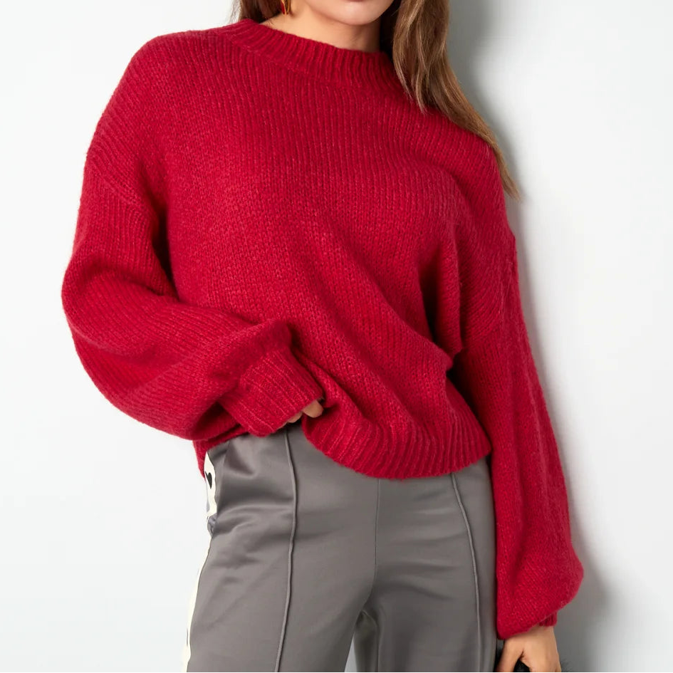 Gebreide Trui Rood - Knit Roos