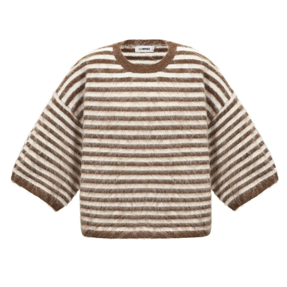 Knitted Bruin Gestreepte Trui Molly