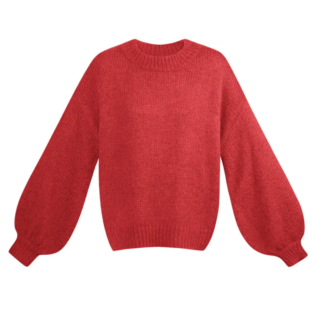 Gebreide Trui Rood - Knit Roos