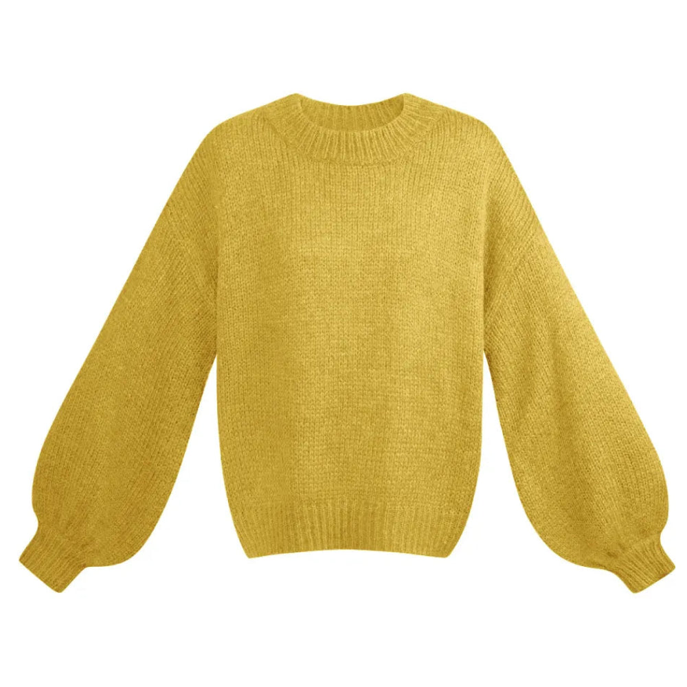 Gebreide Trui Mosterd - Knit Roos