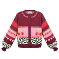 Gebreid Vest Bordeaux - Cardigan Malou