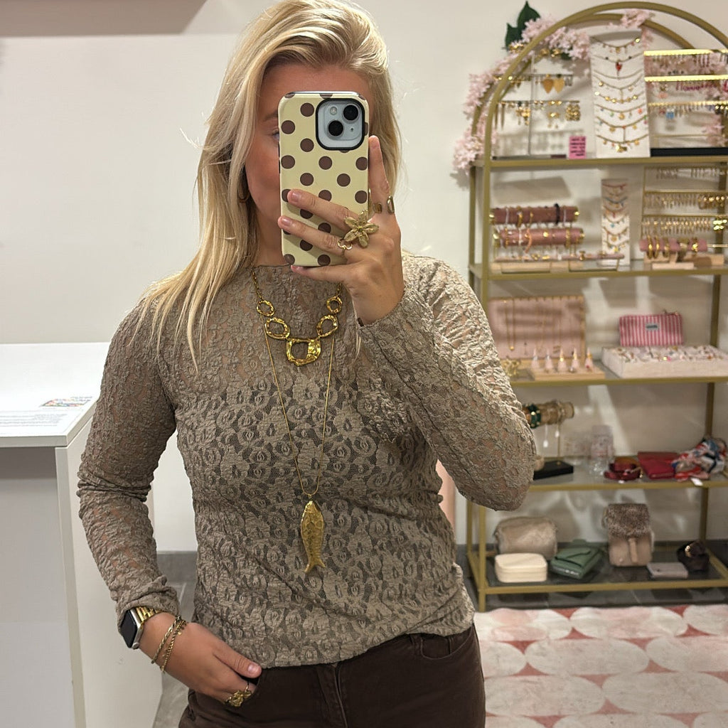 Kanten Top Taupe