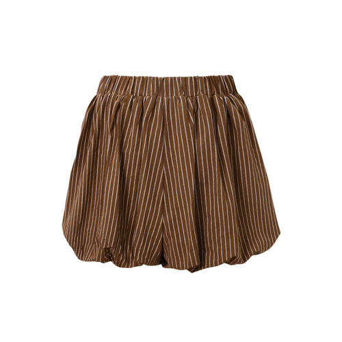 Ballon Skort Gestreept - Bruin