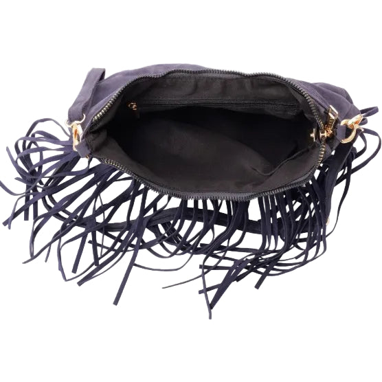 Macy Bag met Franjes en Studs - Blauw