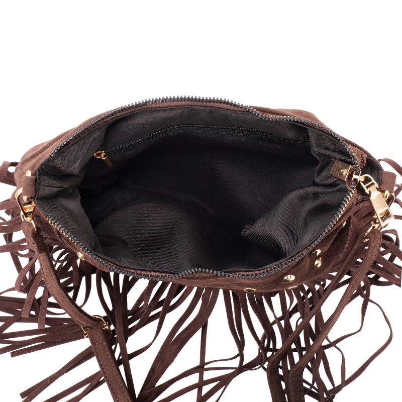 Macy Bag met Franjes en Studs - Bruin