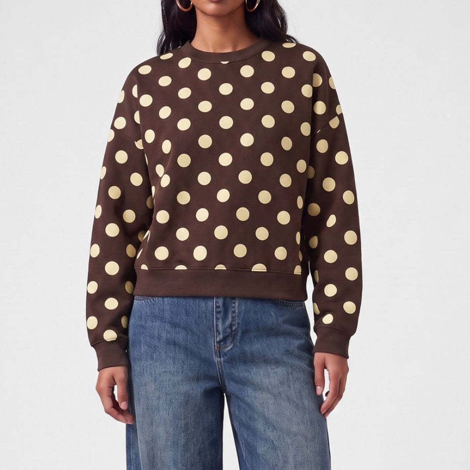 Polkadot Sweater Brown
