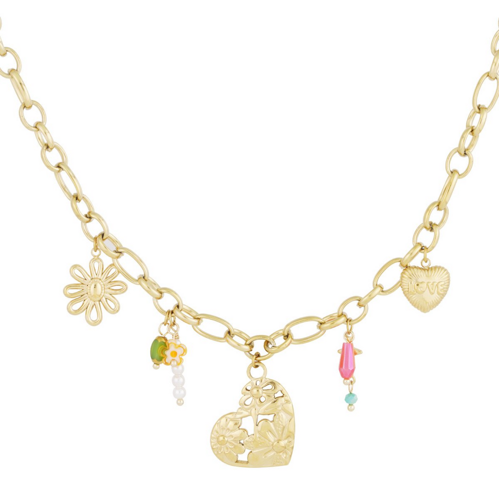 Bedelketting Flower Heart