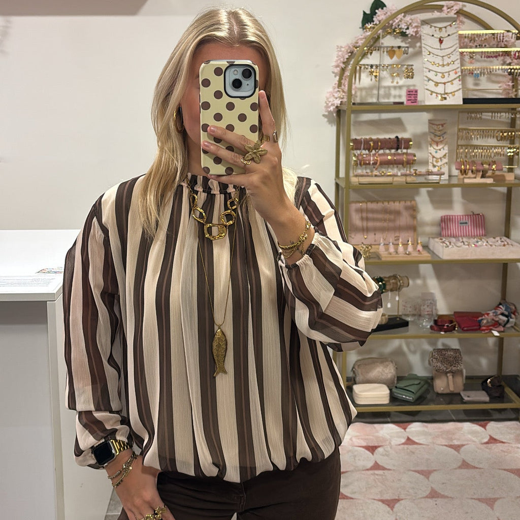Striped Blouse Estelle - Ecru
