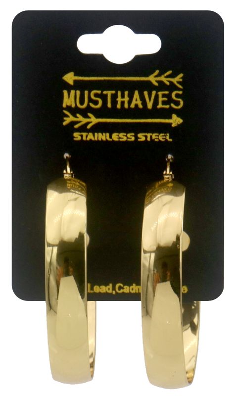Statement Hoops Breed 50mm - goudkleurig