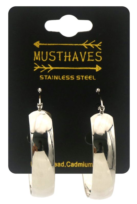 Statement Hoops Breed 40mm - zilverkleurig