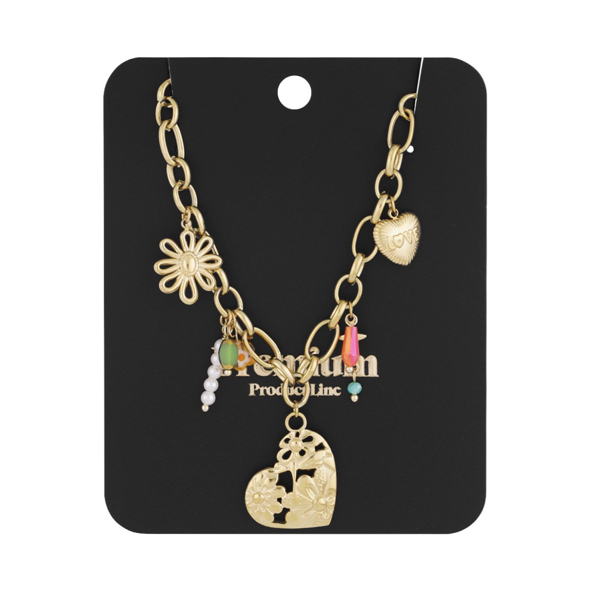 Bedelketting Flower Heart