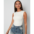 Sleeveless bodysuit - White