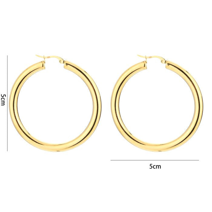 Statement Hoop Oorbellen Pip - 50 mm
