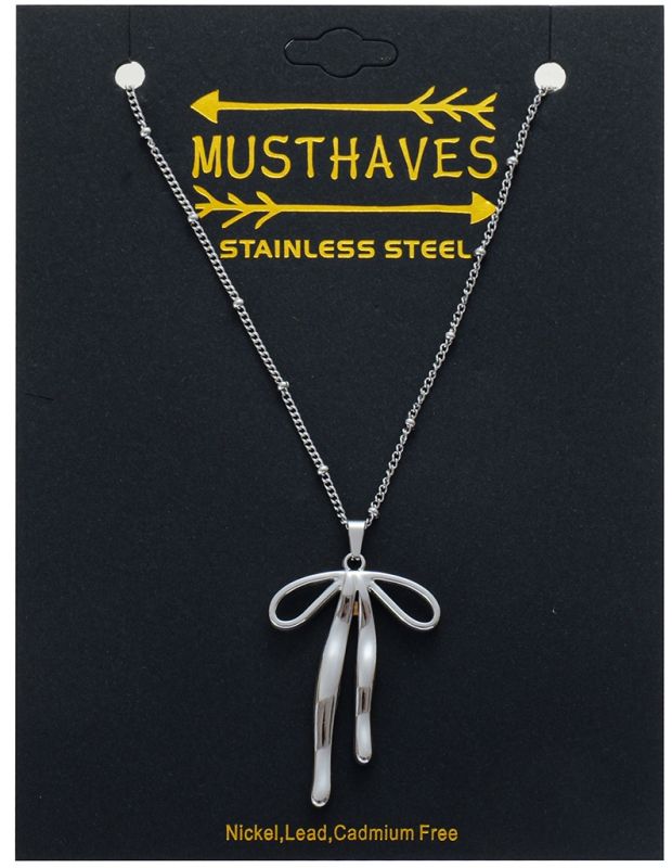 Strik Charm Ketting lang 70-75cm - zilverkleurig