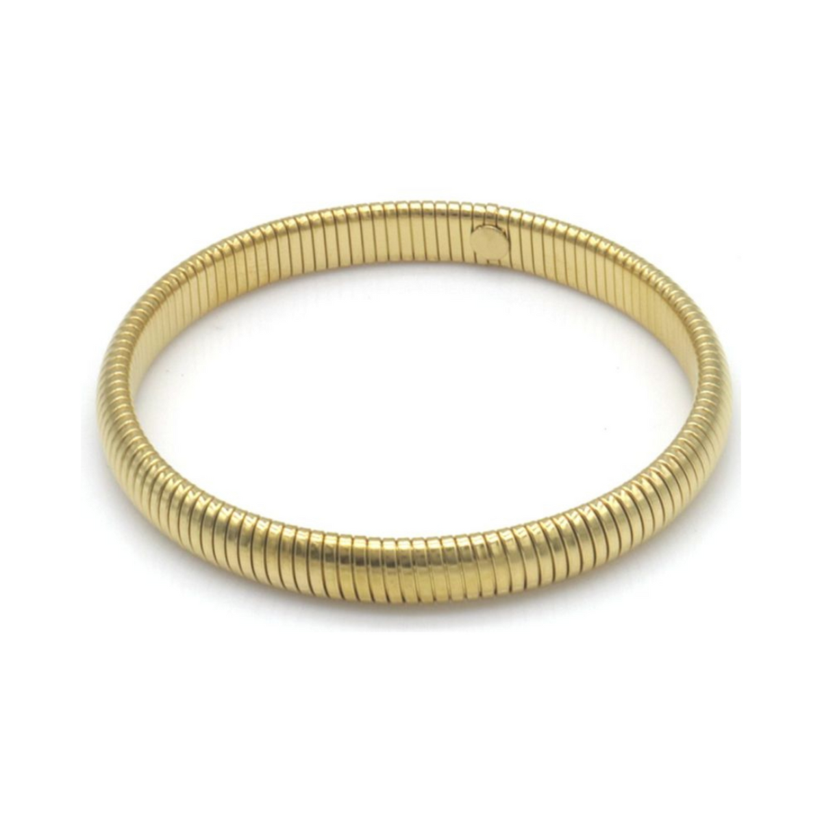 Bold Bangle Small met stretch 8mm - Goudkleurig