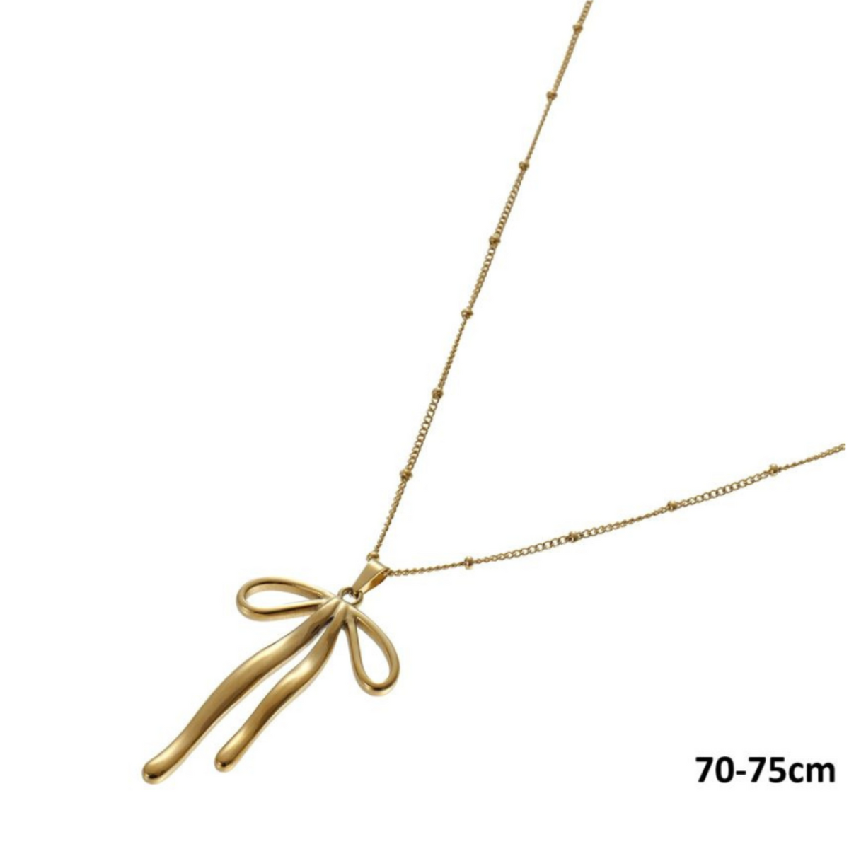 Strik Charm Ketting Lang 70-75cm - goudkleurig