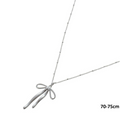 Strik Charm Ketting lang 70-75cm - zilverkleurig