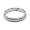 Bold Bangle Medium met stretch 12mm - zilverkleurig