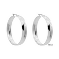 Statement Hoops Breed 50mm - zilverkleurig