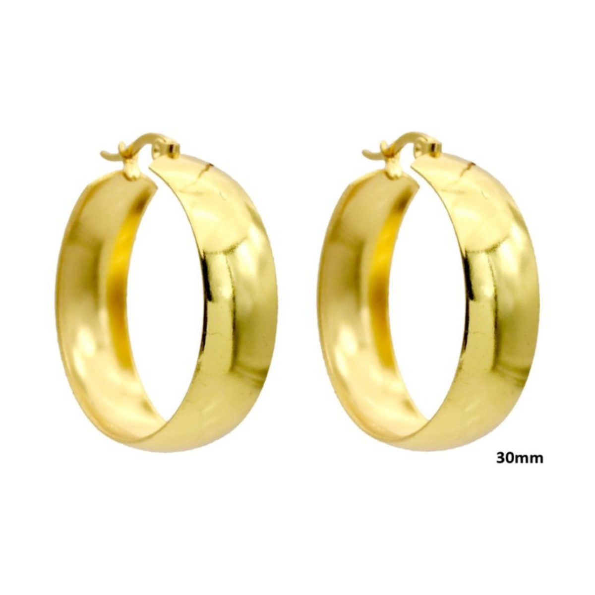 Statement Hoops Breed 30mm - goudkleurig