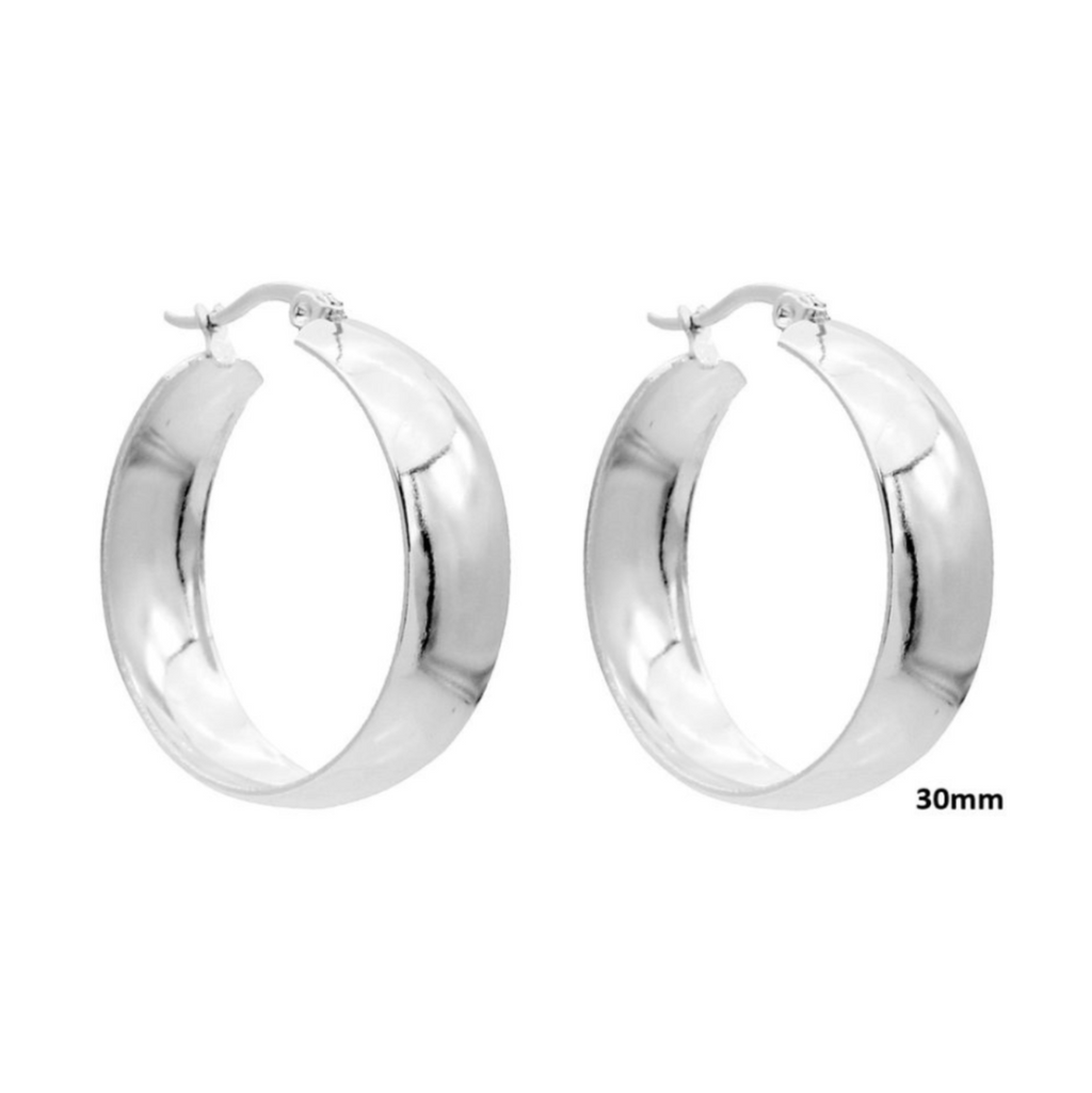 Statement Hoops Breed 30mm - zilverkleurig