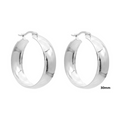 Statement Hoops Breed 30mm - zilverkleurig