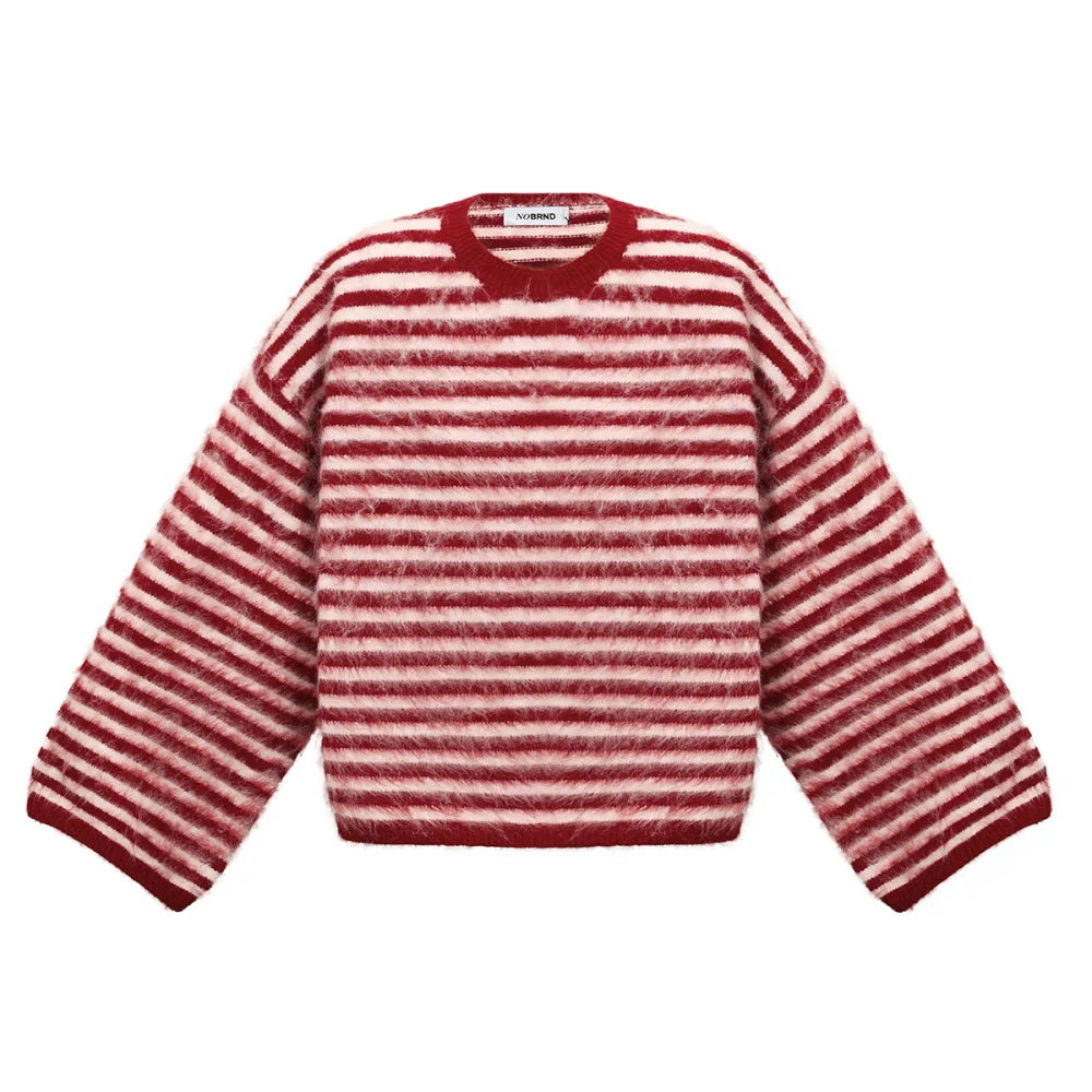 Knitted Rood Gestreepte Trui Mia